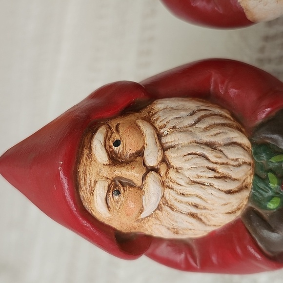 Vintage Holiday Christmas Santa shelf sitters trinkets Ceramics signed 1992 - Picture 10 of 10